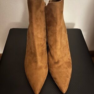 Nine West Brown Suede Ankle Booties